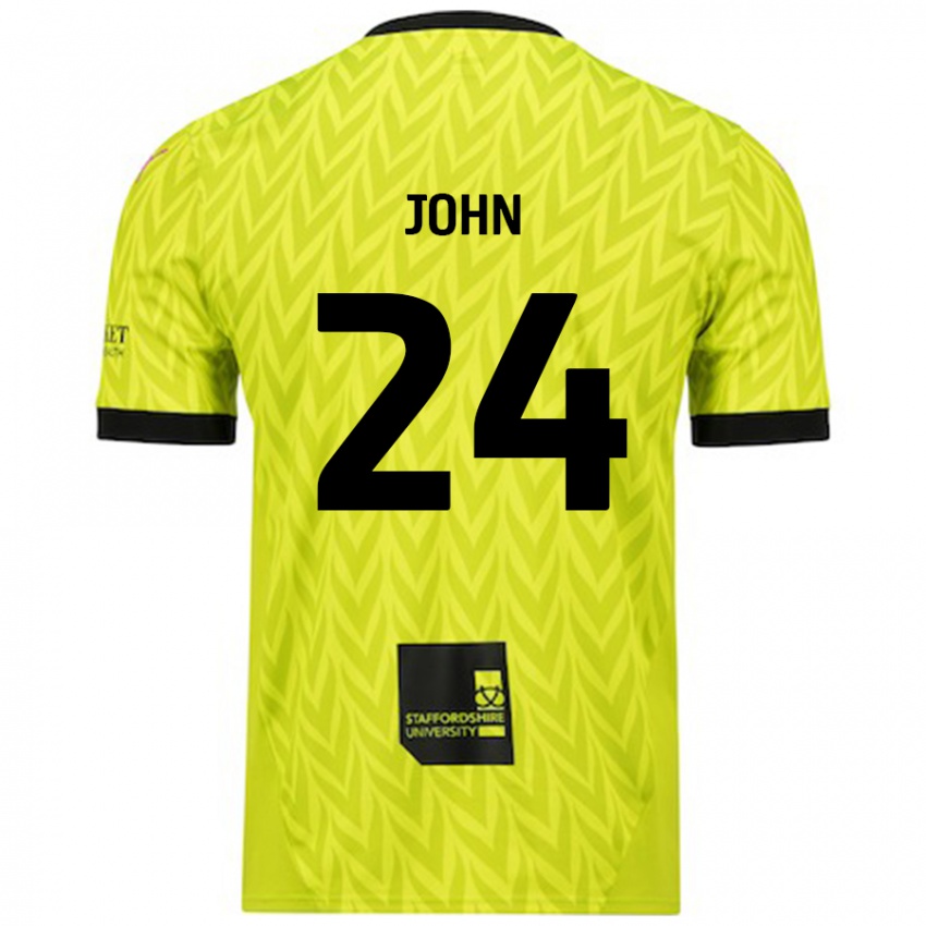 Kinder Kyle John #24 Fluoreszierend Grün Auswärtstrikot Trikot 2024/25 T-Shirt Schweiz