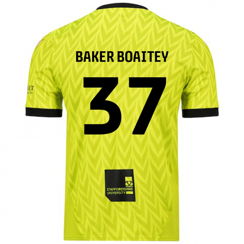 Kinder Benicio Baker-Boaitey #37 Fluoreszierend Grün Auswärtstrikot Trikot 2024/25 T-Shirt Schweiz