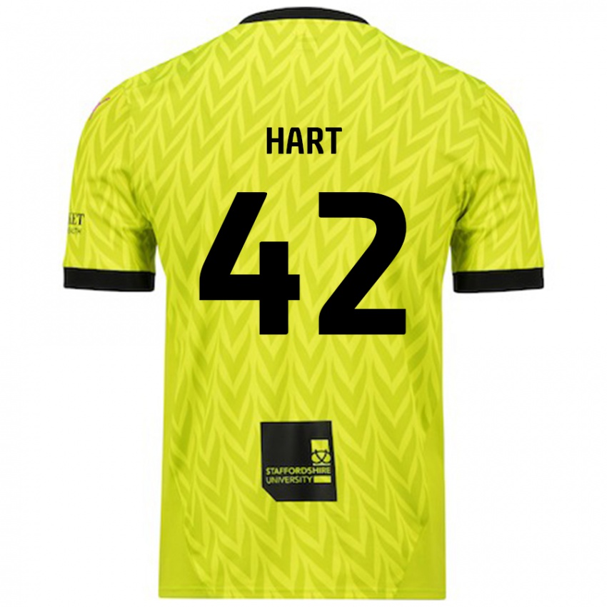 Kinder Sam Hart #42 Fluoreszierend Grün Auswärtstrikot Trikot 2024/25 T-Shirt Schweiz