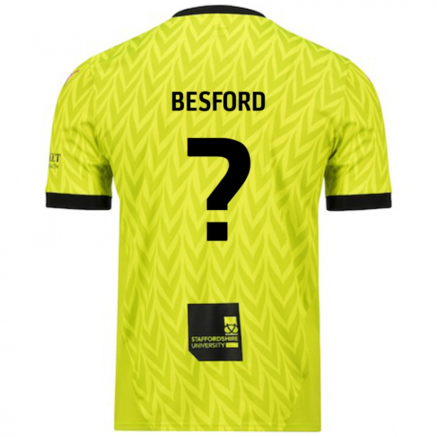 Kinder Callum Besford #0 Fluoreszierend Grün Auswärtstrikot Trikot 2024/25 T-Shirt Schweiz