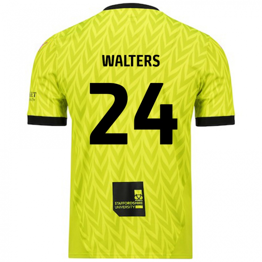 Kinder Rhys Walters #24 Fluoreszierend Grün Auswärtstrikot Trikot 2024/25 T-Shirt Schweiz