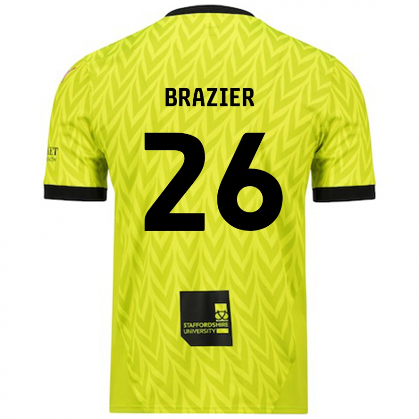 Kinder Liam Brazier #26 Fluoreszierend Grün Auswärtstrikot Trikot 2024/25 T-Shirt Schweiz