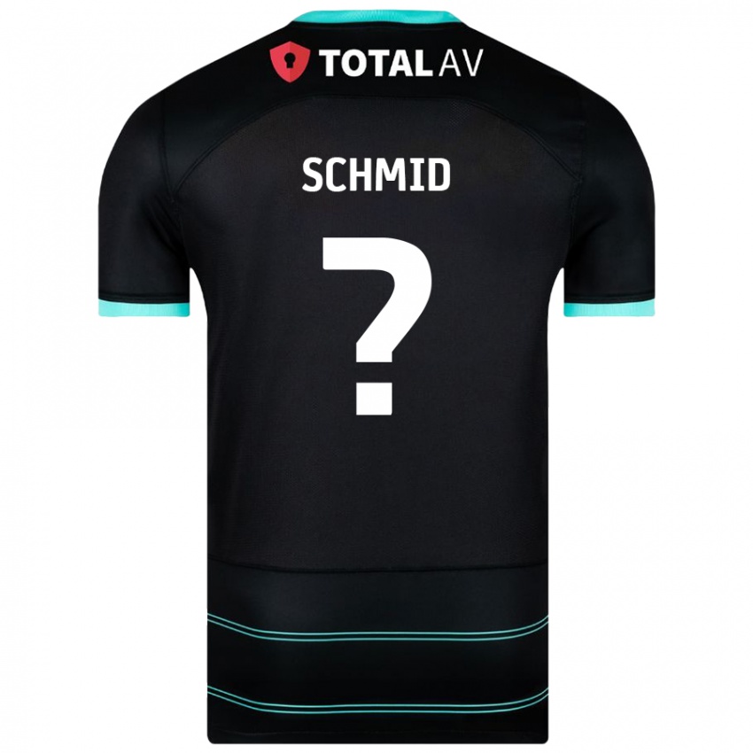 Kinder Nicolas Schmid #0 Schwarz Auswärtstrikot Trikot 2024/25 T-Shirt Schweiz