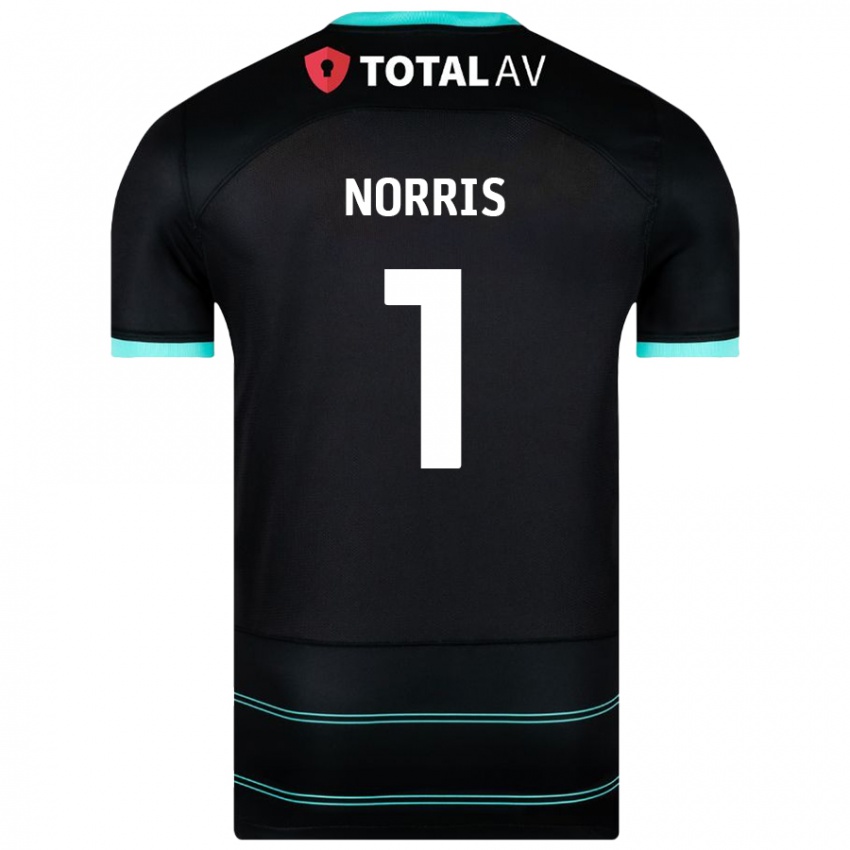 Kinder Will Norris #1 Schwarz Auswärtstrikot Trikot 2024/25 T-Shirt Schweiz