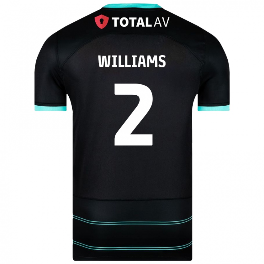 Kinder Jordan Williams #2 Schwarz Auswärtstrikot Trikot 2024/25 T-Shirt Schweiz