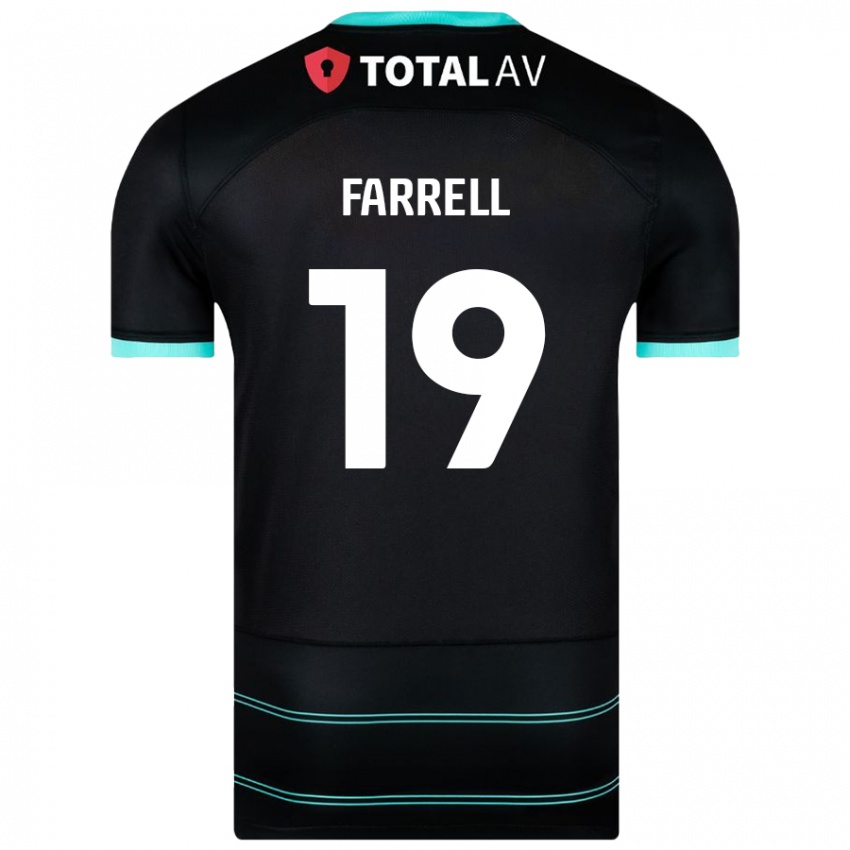 Kinder Jacob Farrell #19 Schwarz Auswärtstrikot Trikot 2024/25 T-Shirt Schweiz