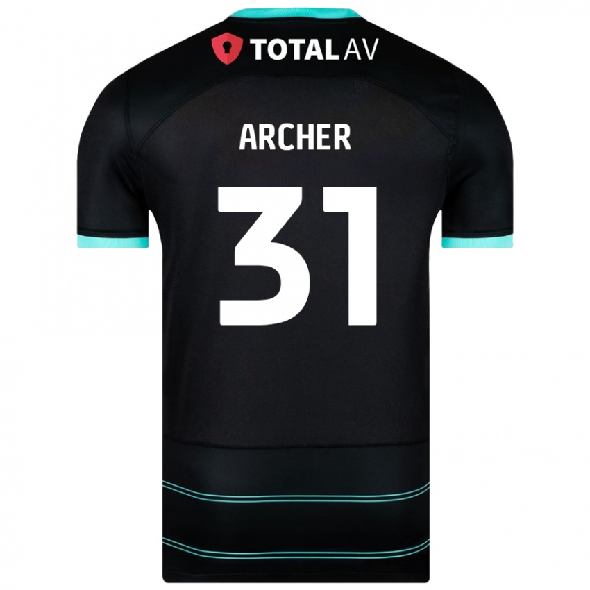 Kinder Jordan Archer #31 Schwarz Auswärtstrikot Trikot 2024/25 T-Shirt Schweiz