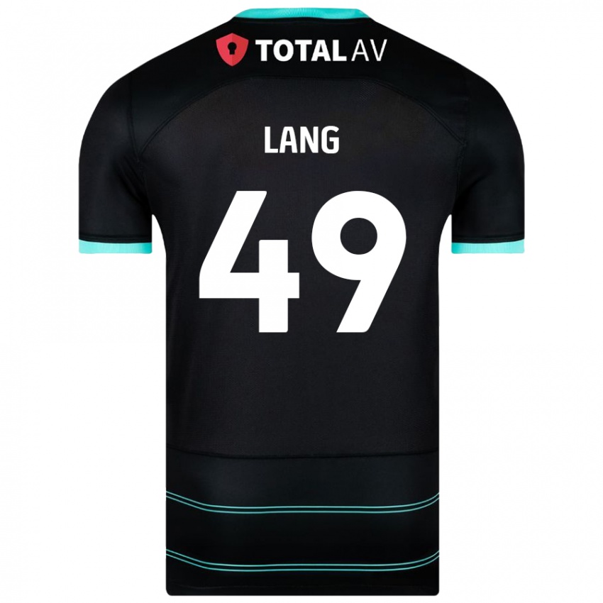 Kinder Callum Lang #49 Schwarz Auswärtstrikot Trikot 2024/25 T-Shirt Schweiz