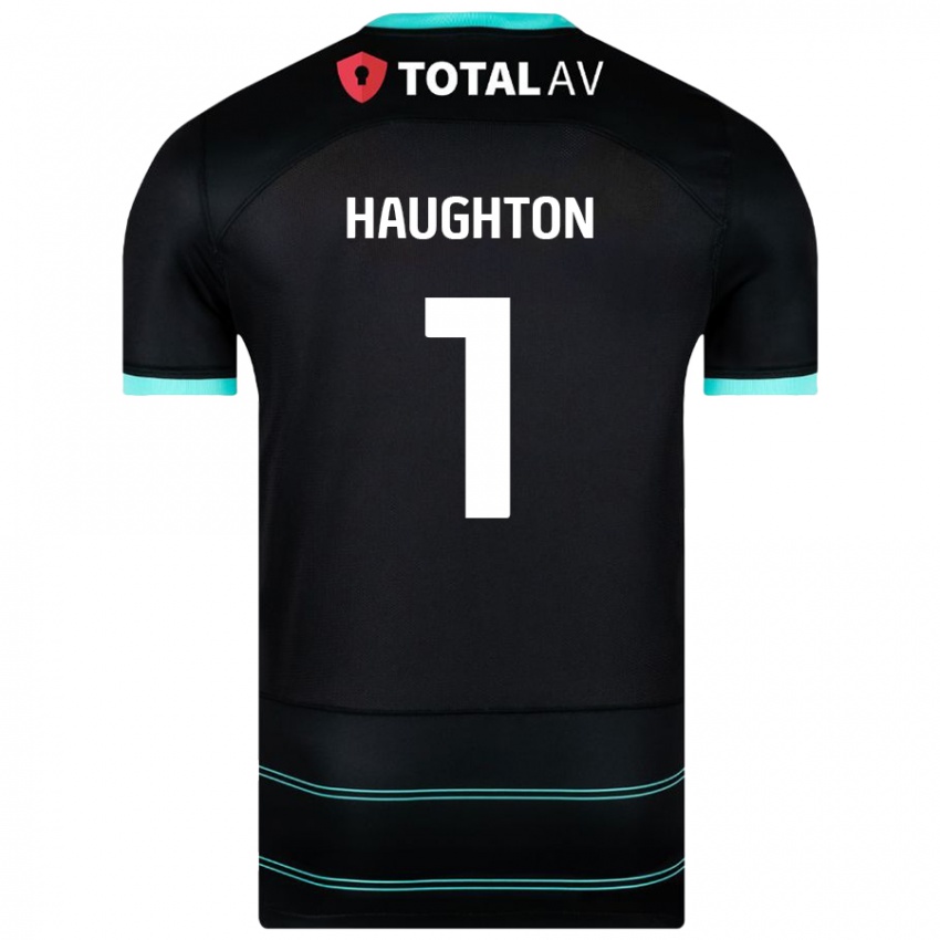 Kinder Hannah Haughton #1 Schwarz Auswärtstrikot Trikot 2024/25 T-Shirt Schweiz