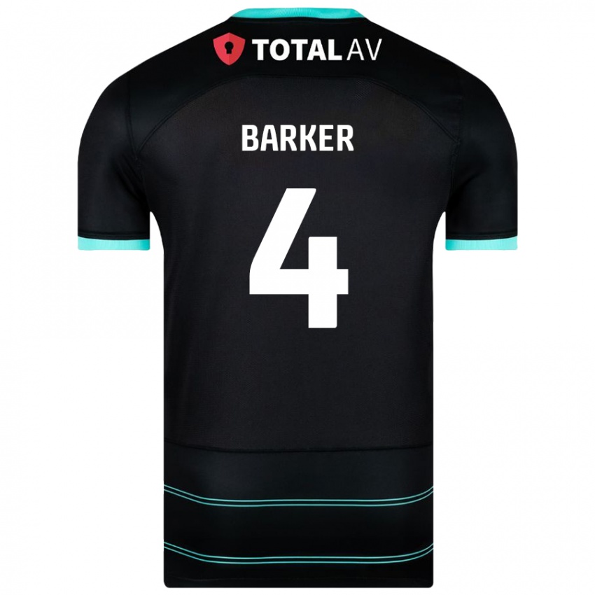 Kinder Sophie Barker #4 Schwarz Auswärtstrikot Trikot 2024/25 T-Shirt Schweiz