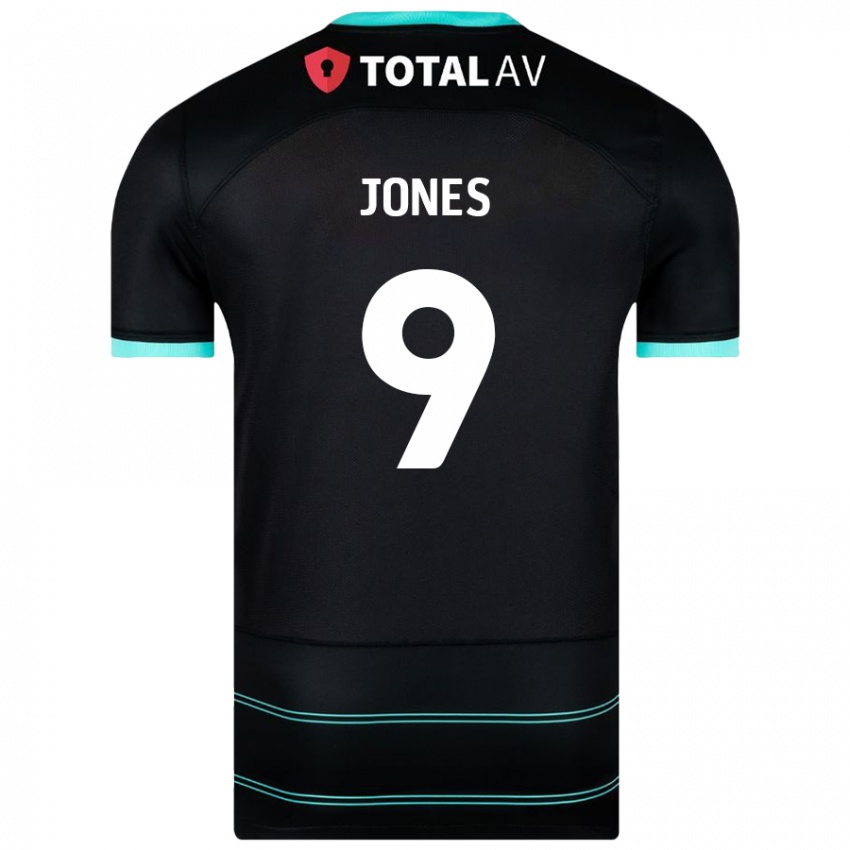 Kinder Emma Jones #9 Schwarz Auswärtstrikot Trikot 2024/25 T-Shirt Schweiz