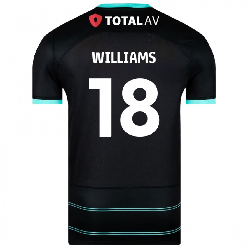 Kinder Scarlett Williams #18 Schwarz Auswärtstrikot Trikot 2024/25 T-Shirt Schweiz