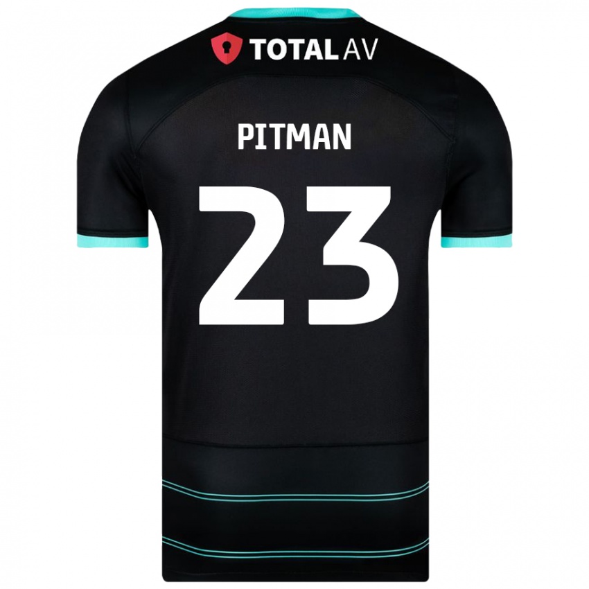 Kinder Emily Pitman #23 Schwarz Auswärtstrikot Trikot 2024/25 T-Shirt Schweiz