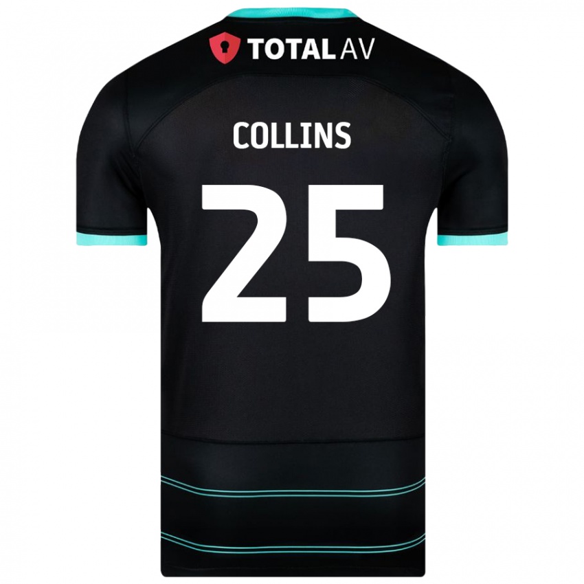 Kinder Izzy Collins #25 Schwarz Auswärtstrikot Trikot 2024/25 T-Shirt Schweiz