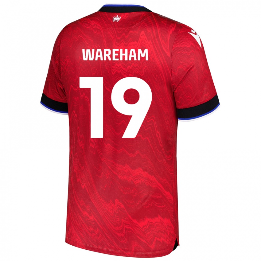 Kinder Jayden Wareham #19 Rot Schwarz Auswärtstrikot Trikot 2024/25 T-Shirt Schweiz