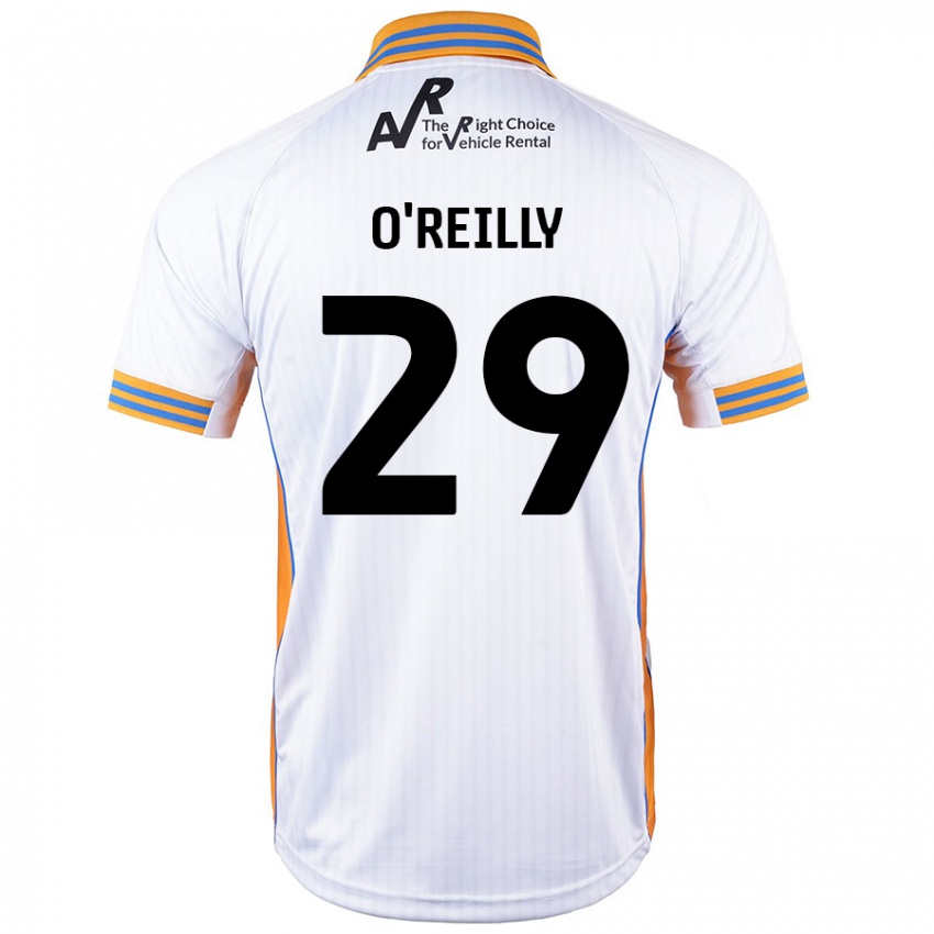 Kinder Tommi O'reilly #29 Weiß Auswärtstrikot Trikot 2024/25 T-Shirt Schweiz