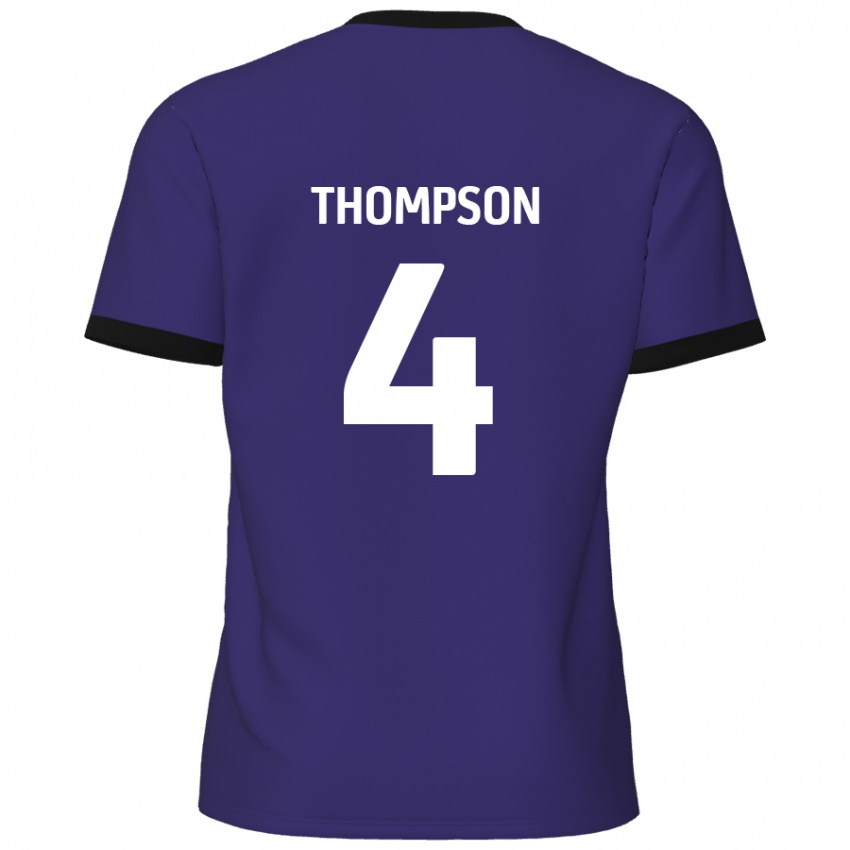 Kinder Nathan Thompson #4 Lila Auswärtstrikot Trikot 2024/25 T-Shirt Schweiz