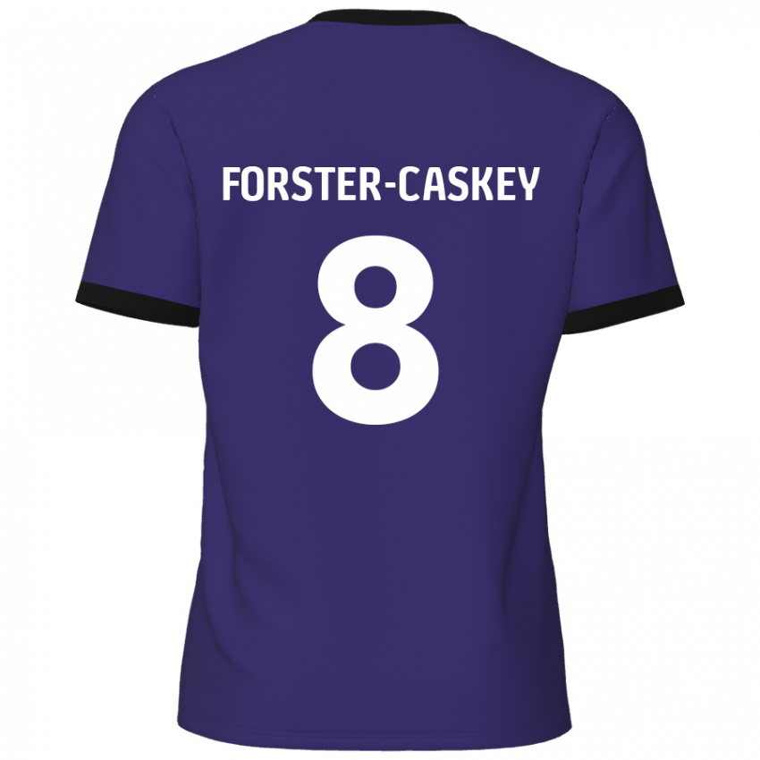 Kinder Jake Forster-Caskey #8 Lila Auswärtstrikot Trikot 2024/25 T-Shirt Schweiz