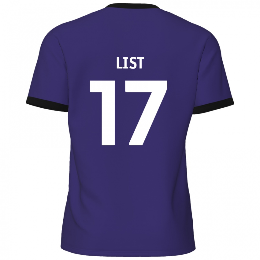 Kinder Elliott List #17 Lila Auswärtstrikot Trikot 2024/25 T-Shirt Schweiz