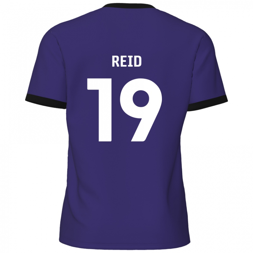 Kinder Jamie Reid #19 Lila Auswärtstrikot Trikot 2024/25 T-Shirt Schweiz