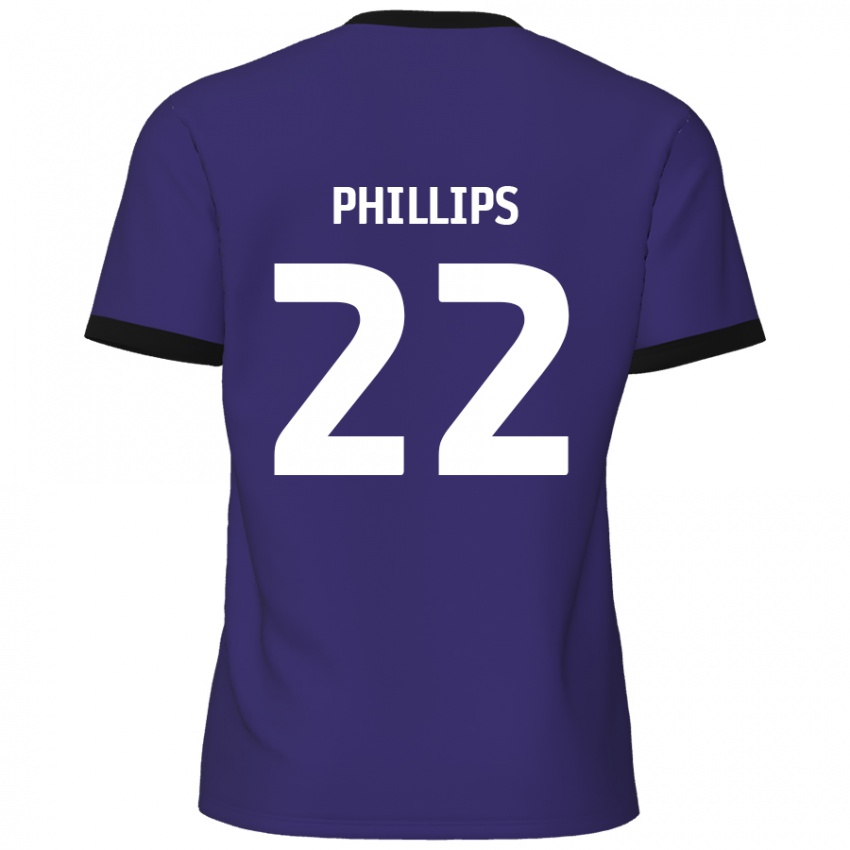 Kinder Daniel Phillips #22 Lila Auswärtstrikot Trikot 2024/25 T-Shirt Schweiz