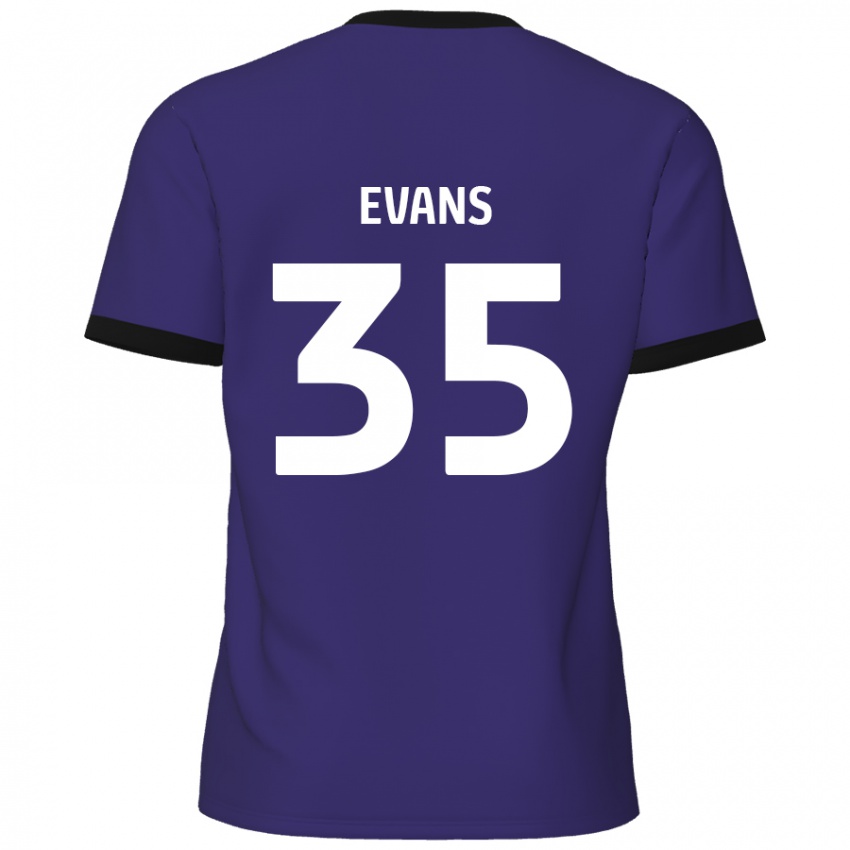 Kinder Makise Evans #35 Lila Auswärtstrikot Trikot 2024/25 T-Shirt Schweiz