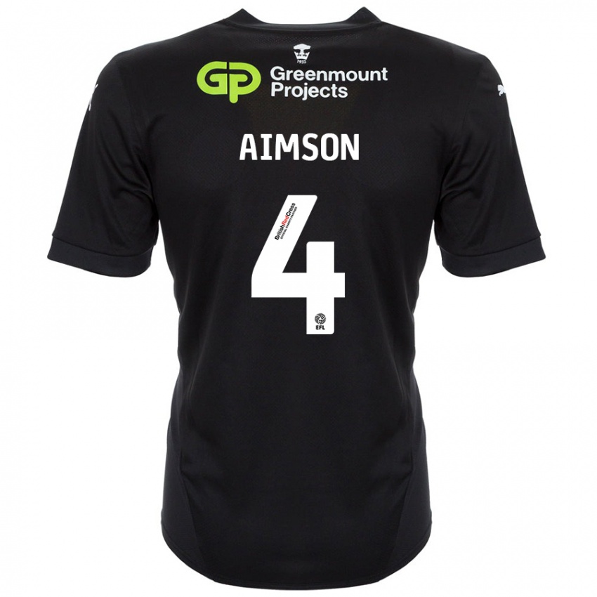 Kinder Will Aimson #4 Schwarz Auswärtstrikot Trikot 2024/25 T-Shirt Schweiz