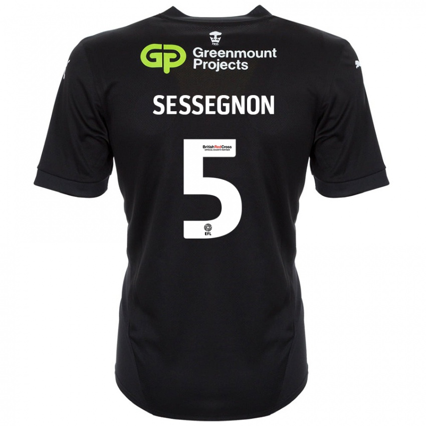 Kinder Steven Sessegnon #5 Schwarz Auswärtstrikot Trikot 2024/25 T-Shirt Schweiz