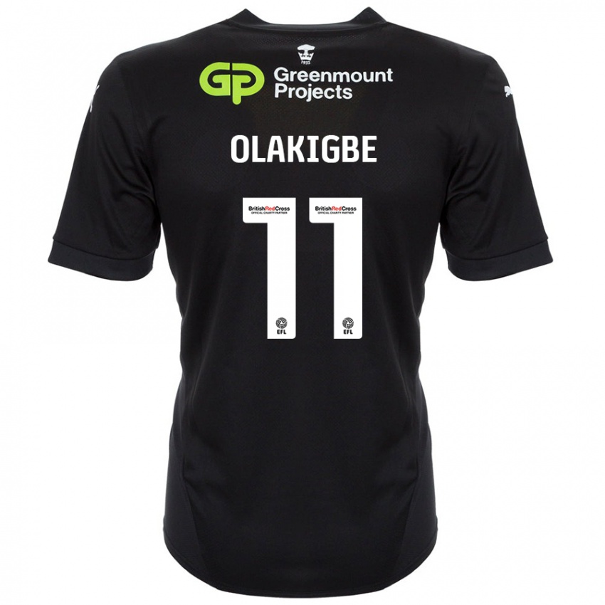 Kinder Michael Olakigbe #11 Schwarz Auswärtstrikot Trikot 2024/25 T-Shirt Schweiz