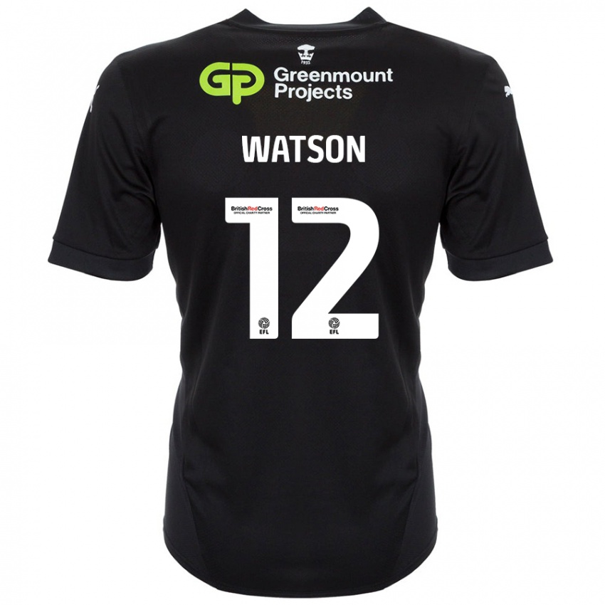 Kinder Tom Watson #12 Schwarz Auswärtstrikot Trikot 2024/25 T-Shirt Schweiz