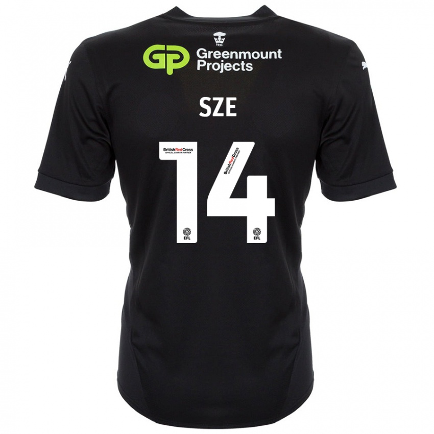 Kinder Chris Sze #14 Schwarz Auswärtstrikot Trikot 2024/25 T-Shirt Schweiz