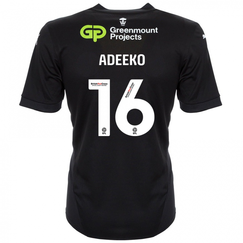 Kinder Baba Adeeko #16 Schwarz Auswärtstrikot Trikot 2024/25 T-Shirt Schweiz