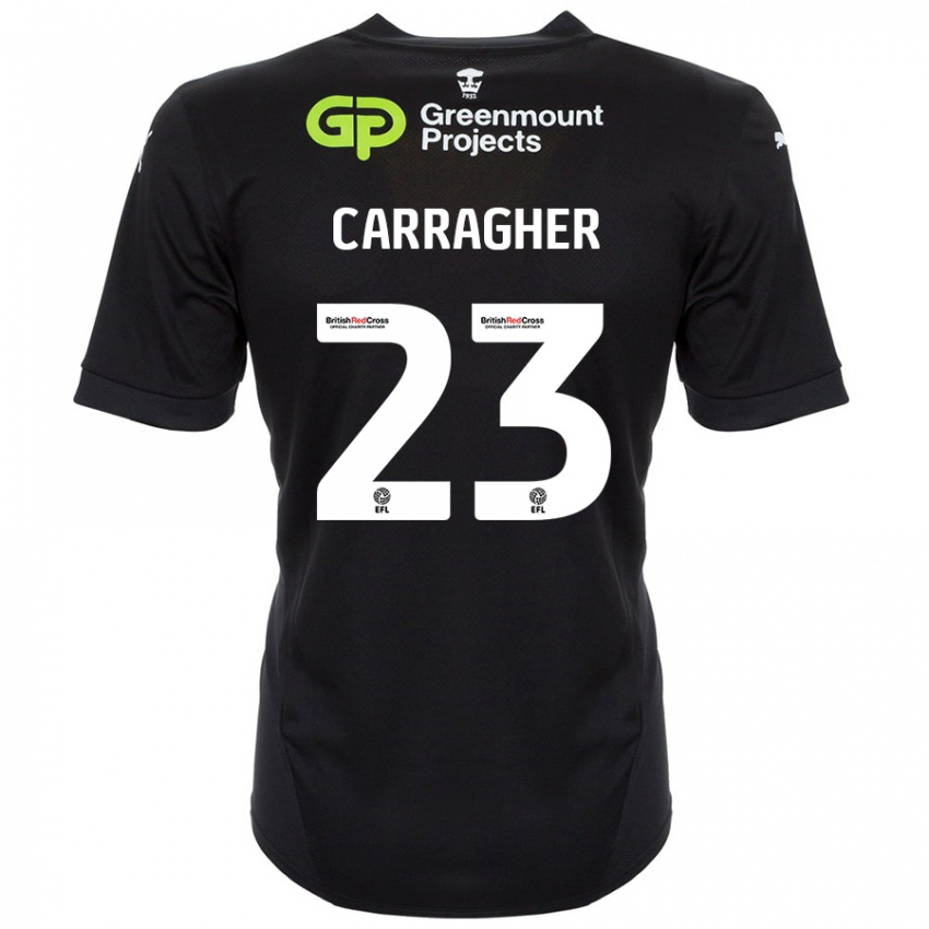 Kinder James Carragher #23 Schwarz Auswärtstrikot Trikot 2024/25 T-Shirt Schweiz