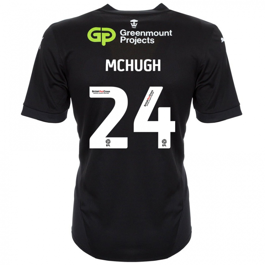 Kinder Harry Mchugh #24 Schwarz Auswärtstrikot Trikot 2024/25 T-Shirt Schweiz