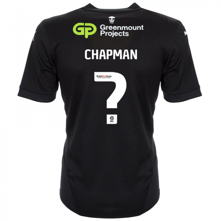 Kinder Llyton Chapman #0 Schwarz Auswärtstrikot Trikot 2024/25 T-Shirt Schweiz