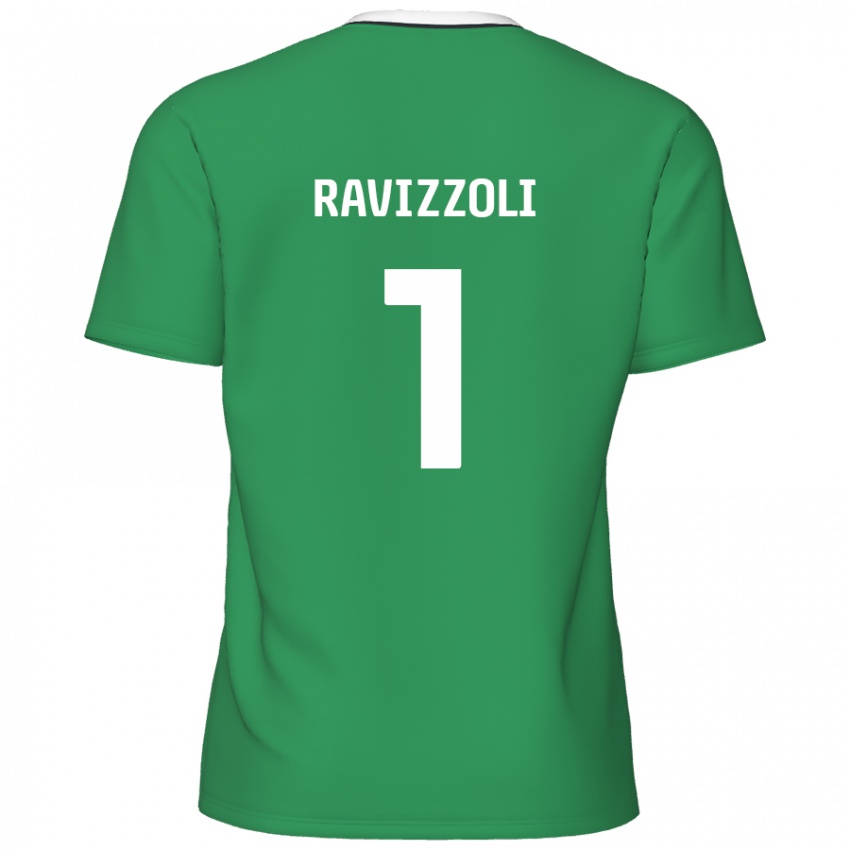 Kinder Franco Ravizzoli #1 Grün Weiße Streifen Auswärtstrikot Trikot 2024/25 T-Shirt Schweiz