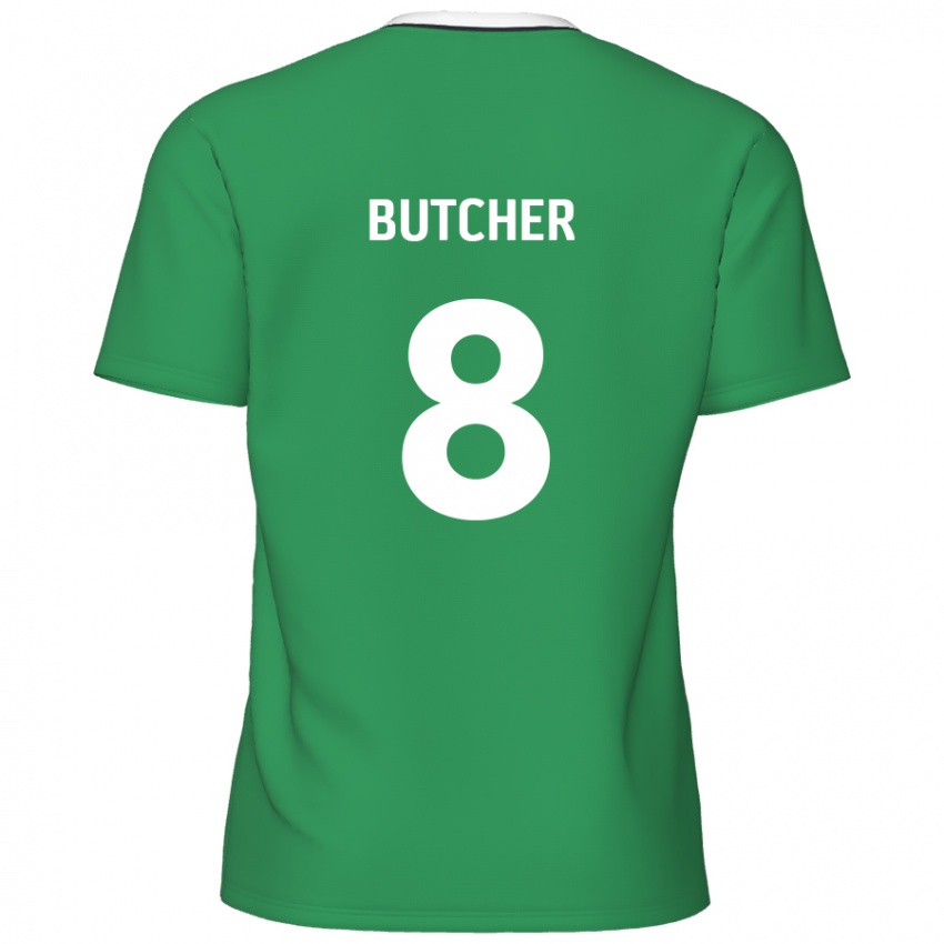 Kinder Matt Butcher #8 Grün Weiße Streifen Auswärtstrikot Trikot 2024/25 T-Shirt Schweiz