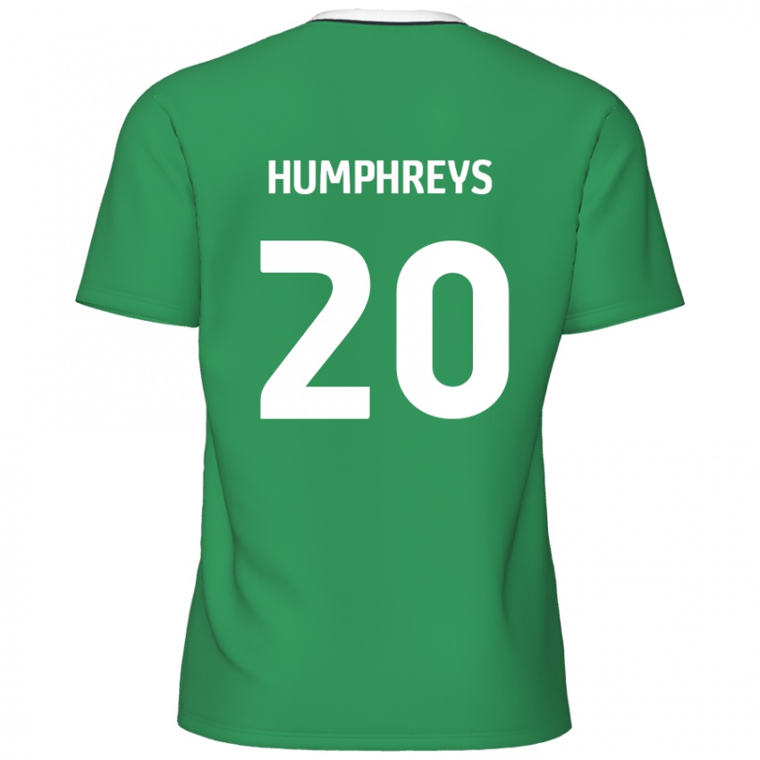 Kinder Cameron Humphreys #20 Grün Weiße Streifen Auswärtstrikot Trikot 2024/25 T-Shirt Schweiz