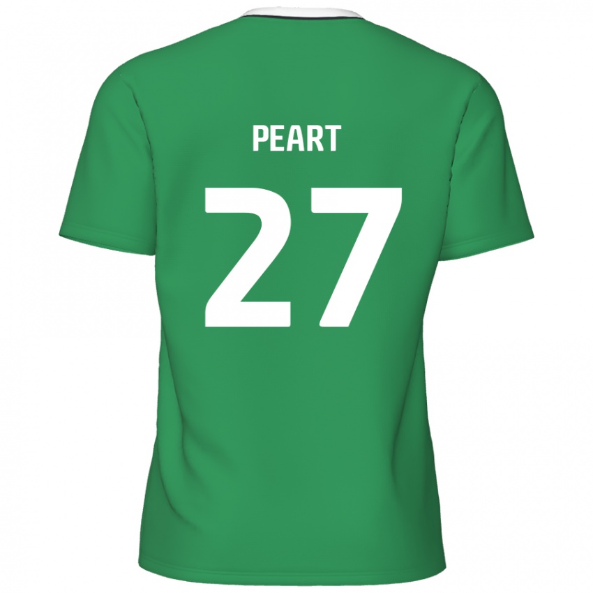 Kinder Brody Peart #27 Grün Weiße Streifen Auswärtstrikot Trikot 2024/25 T-Shirt Schweiz