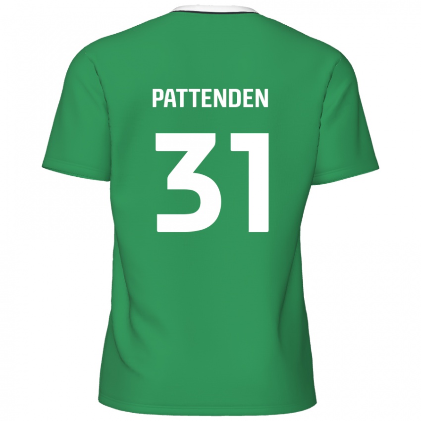 Kinder Jasper Pattenden #31 Grün Weiße Streifen Auswärtstrikot Trikot 2024/25 T-Shirt Schweiz