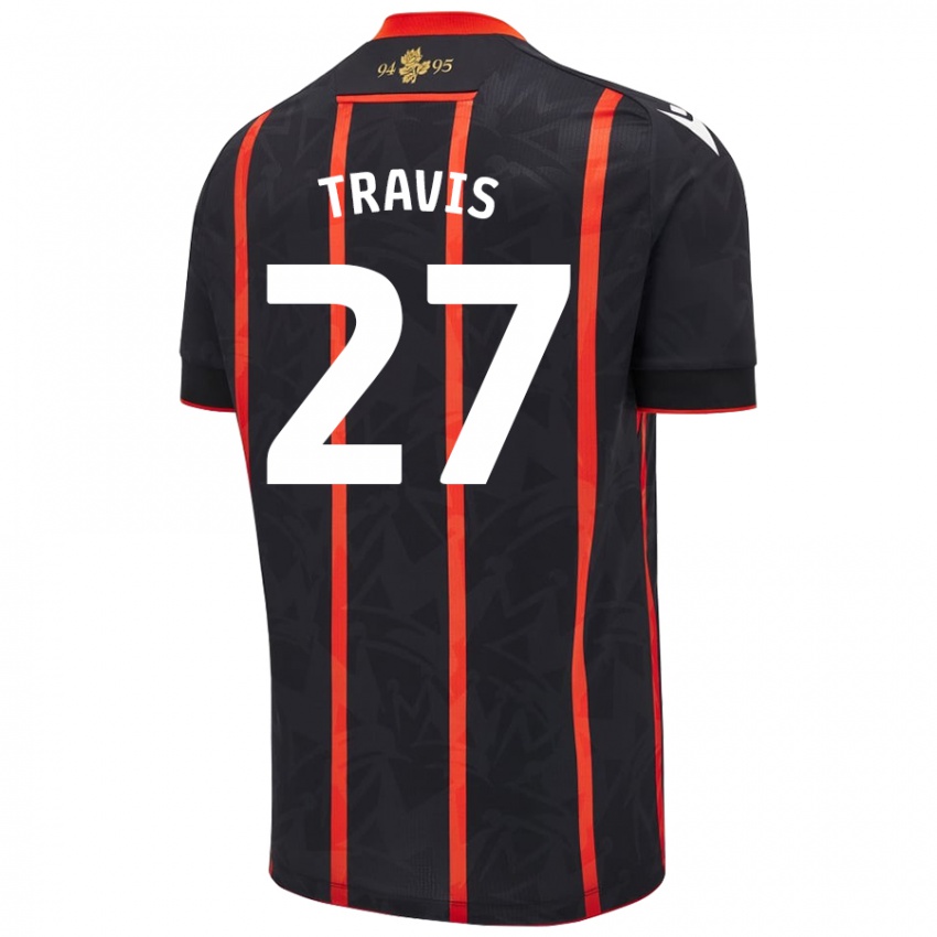 Kinder Lewis Travis #27 Schwarz Rot Auswärtstrikot Trikot 2024/25 T-Shirt Schweiz