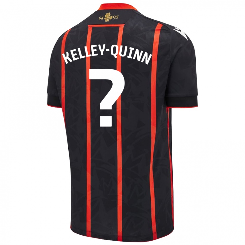 Enfant Maillot Leon Kelley-Quinn #0 Noir Rouge Tenues Extérieur 2024/25 T-Shirt Suisse