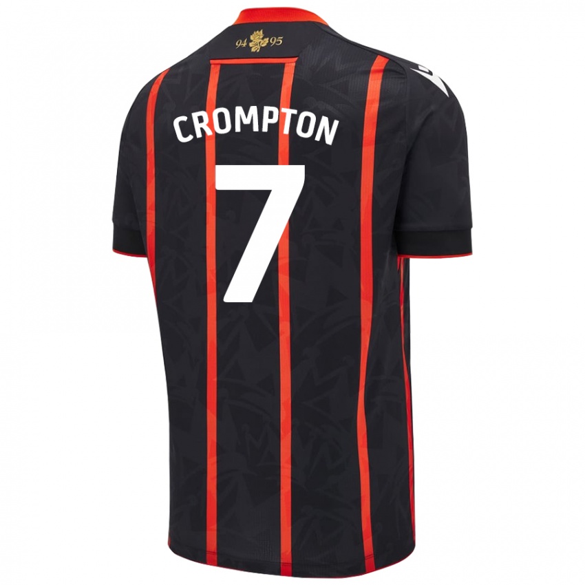 Kinder Farah Crompton #7 Schwarz Rot Auswärtstrikot Trikot 2024/25 T-Shirt Schweiz