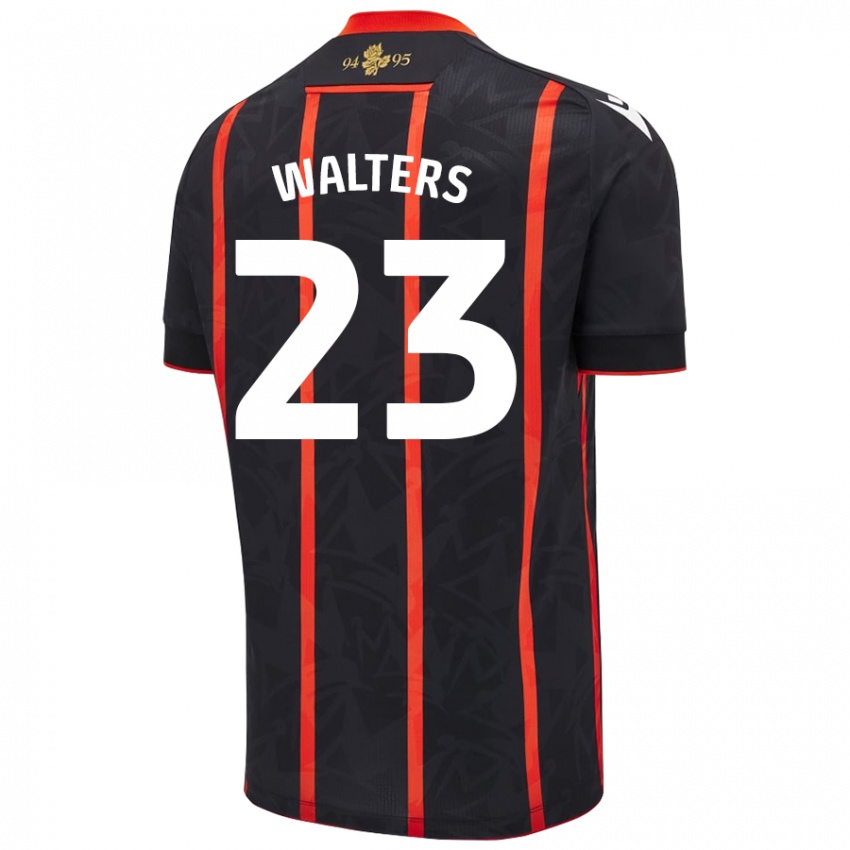 Kinder Georgia Walters #23 Schwarz Rot Auswärtstrikot Trikot 2024/25 T-Shirt Schweiz