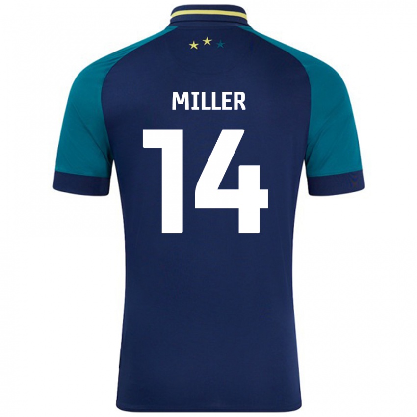 Enfant Maillot Mickel Miller #14 Marine Vert Foncé Tenues Extérieur 2024/25 T-Shirt Suisse