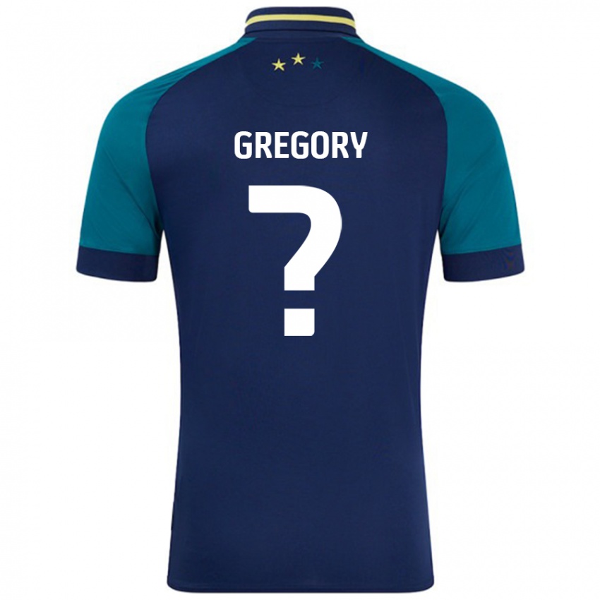 Enfant Maillot Anthony Gregory #0 Marine Vert Foncé Tenues Extérieur 2024/25 T-Shirt Suisse