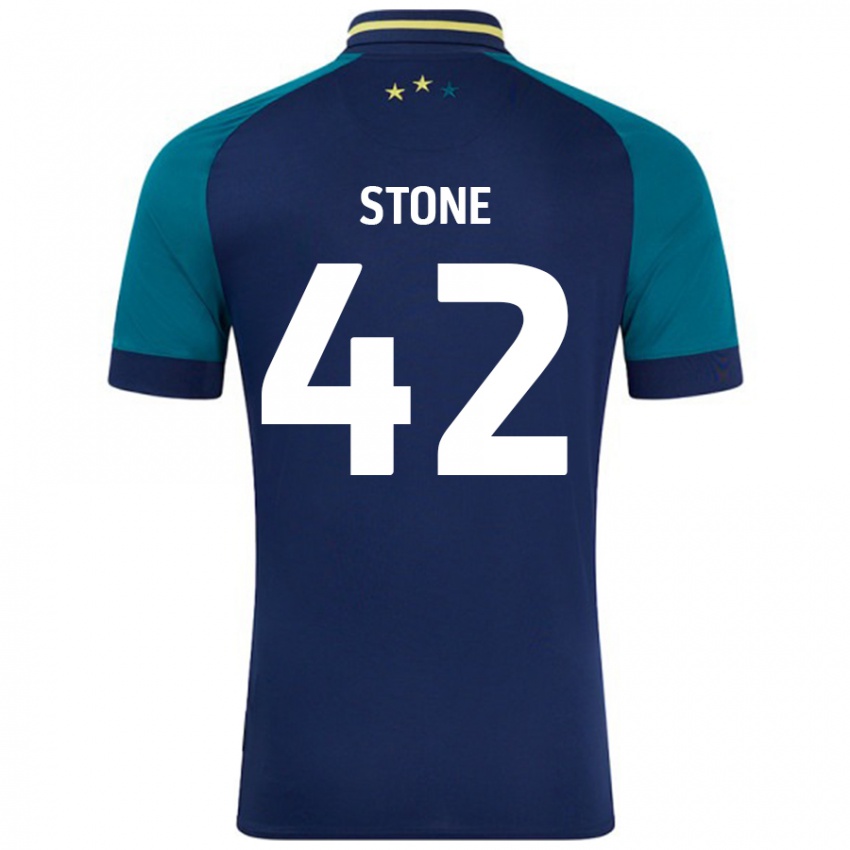 Enfant Maillot Michael Stone #42 Marine Vert Foncé Tenues Extérieur 2024/25 T-Shirt Suisse