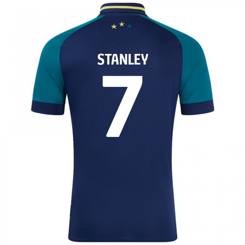 Enfant Maillot Katie Stanley #7 Marine Vert Foncé Tenues Extérieur 2024/25 T-Shirt Suisse