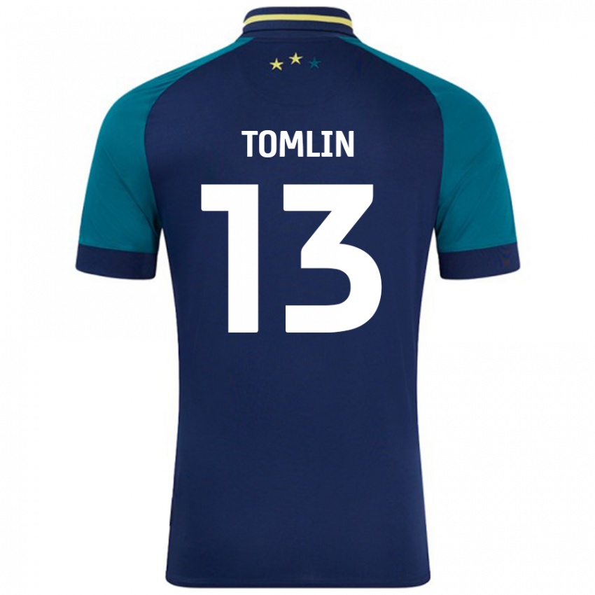 Enfant Maillot Phoebe Tomlin #13 Marine Vert Foncé Tenues Extérieur 2024/25 T-Shirt Suisse