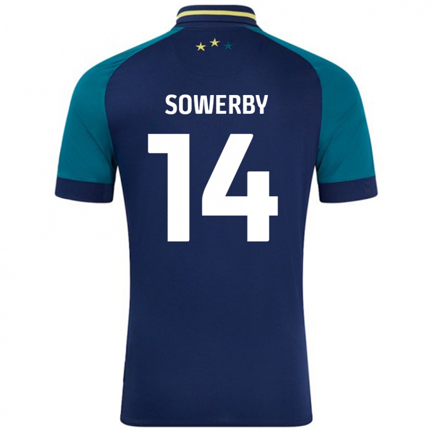 Enfant Maillot Lucy Sowerby #14 Marine Vert Foncé Tenues Extérieur 2024/25 T-Shirt Suisse